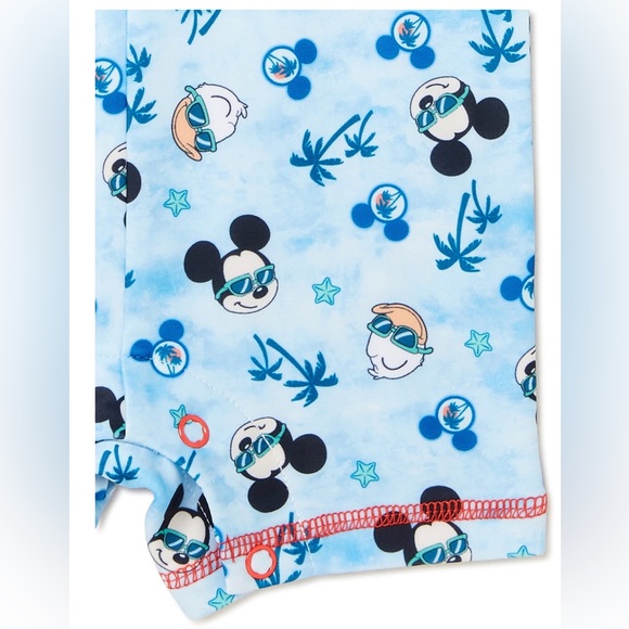 2/$20 Disney Mickey Mouse Baby One Pc Swimsuit with Rash guard (NWT) Size: 0-3M - Picture 3 of 3